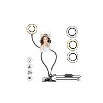 Kit de luz de anel 2 em 1 para fotografia e selfie com tripé