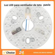 Kit De Luz De Teto LED Dimmable De 5.3 Polegadas Com Ventilador, 15W, 3000K, 4200K, 6500K, Redondo,