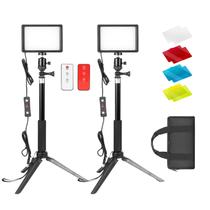 Kit de luz de vídeo LED SPOWAY portátil regulável com suporte de tripé