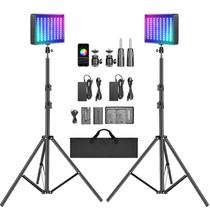 Kit de Luz de Vídeo Neewer RGB 2 Unidades com Tripés NP-F550 Kit de Luz de Vídeo Neewer RGB 2 Unidades com Tripés NP-F550