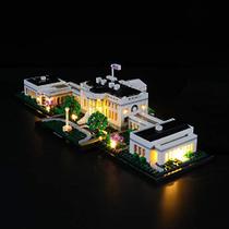Kit de luz LED GEAMENT para a Casa Branca - Compatível com lego architecture collection 21054 Building Blocks Model (Lego Set Não Incluído) (com Instruções)