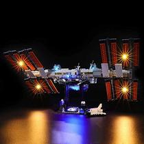 Kit de luz LED GEAMENT para Estação Espacial Internacional - Compatível com Lego Ideas 21321 Building Blocks Model (Lego Set Não Incluído) (com Instrução)