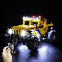 Kit de luz LED para Lego Jeep Wrangler Car, iluminação de decoração para Lego 42122 Technic Building Blocks Model Set, Pack sem blocos de construção Modelo Bricks Set-Remote Control Version Lights