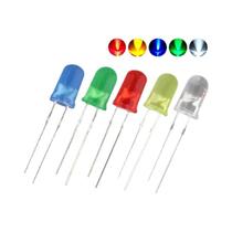 Kit De Luz LED Variado 3mm 5mm 100pcs 1000pcs Branco Amarelo Vermelho Verde Azul Conjunto Eletrônico