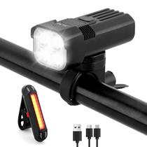 Kit de luz para bicicleta Tommax 2000 lúmens USB-C à prova d'água Kit de luz para bicicleta Tommax 2000 lúmens USB-C à prova d'água