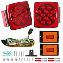 Kit de Luz para Reboque Lcrslitx LED IP67 Submersível com Chicote de 7,6m