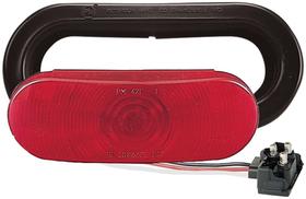 Kit de Luz Traseira de Freio, Seta e Lanterna Oval Vermelha PM V421KR