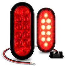 Kit de luz traseira de trailer TRUE MODS 6 LED oval vermelho, 2 unidades IP67