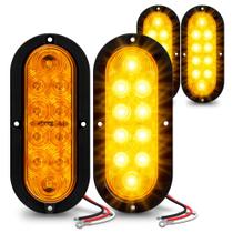 Kit de luz traseira de trailer TRUE MODS LED oval âmbar de 6 polegadas