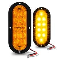 Kit de luz traseira de trailer TRUE MODS LED oval âmbar de 6 polegadas