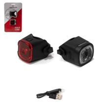 Kit de luzes Absolute Cube recarregável dianteiro branco e traseiro vermelho