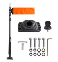 Kit de luzes de caiaque Tavaray 360 LED branco com bandeira laranja