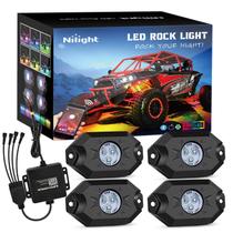 Kit de Luzes de LED RGB Nilight 4 Pods Underglow para Caminhão