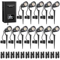 Kit de luzes de paisagem HIBOITEC 12x12W 1200LM 2700K IP65 Kit de luzes de paisagem HIBOITEC 12x12W 1200LM 2700K IP65