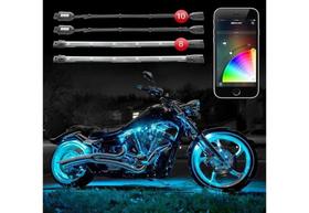 Kit de Luzes de Realce LED para Motocicleta XKGLOW Chrome, 10 Pods 8 Tiras