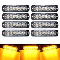 Kit de luzes estroboscópicas SEISSO 6 LED âmbar para veículos 12V-24V Kit de luzes estroboscópicas SEISSO 6 LED âmbar para veículos 12V-24V