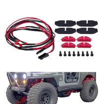 Kit de luzes LED RC Wheel Wheel para 1/10 SCX10 Crawler (vermelho)