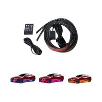 Kit de Luzes LED RGB para Carro - Neon Flexível com Controle Remoto e APP