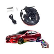 Kit de Luzes LED RGB para Carro - Neon Flexível com Controle Remoto e APP