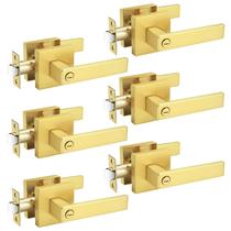 Kit de maçanetas Probrico Gold Privacy Square Interior x6 Kit de maçanetas Probrico Gold Privacy Square Interior x6