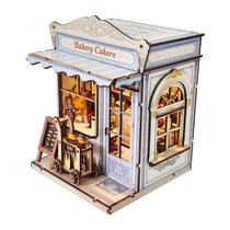 Kit de madeira DIY Miniature Bakery Dollhouse com LED 17x15x13cm Kit de madeira DIY Miniature Bakery Dollhouse com LED 17x15x13cm