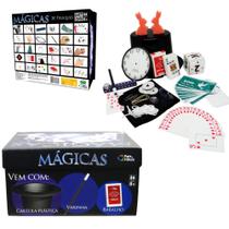 Kit de Mágicas Acessórios 27 peças e 30 Truques Magico Infantil Pais e Filhos