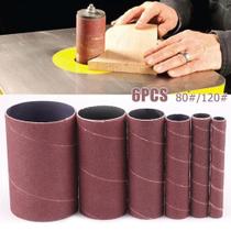 Kit De Mangas De Lixa Para Tambor De Lixamento De 4.5 Polegadas, 6 Peças, Lixas De Grão 80 E 120