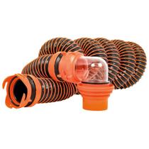 Kit de mangueira de esgoto Camco RhinoExtreme 4 em 1 com conexão giratória de 15 pés
