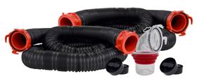 Kit de Mangueira de Esgoto para RV Valterra Dominator 6 m com Adaptador Kit de Mangueira de Esgoto para RV Valterra Dominator 6 m com Adaptador