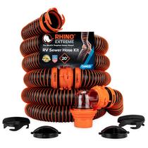Kit de mangueira de esgoto para trailers Camco RhinoExtreme 6m com adaptador e tampas