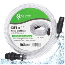 Kit de mangueira de sucção Green Expert 1 ID Inlet com válvula de PVC de 4 m Kit de mangueira de sucção Green Expert 1 ID Inlet com válvula de PVC de 4 m