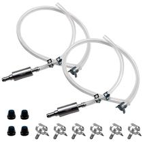 Kit de mangueiras para sangria de freio 2 peças com válvula unidirecional e presilhas Kit de mangueiras para sangria de freio 2 peças com válvula unidirecional e presilhas