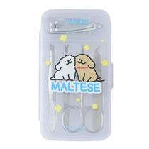 Kit de manicure com estojo coleção maltese miniso 5 peças.