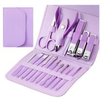 Kit de Manicure e Pedicure em Inox com Estojo Dobrável Premium (16 peças) Kit de Manicure e Pedicure em Inox com Estojo Dobrável Premium (16 peças)