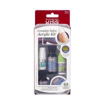 Kit de manicure KISS Complete Salon, acrílico, unhas postiças com 64 unhas