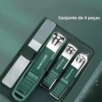 Kit de Manicure Masculino 4 Peças - Cortador de Unhas e Faca Diagonal