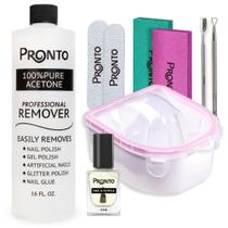 Kit de manicure Pronto Gel para remover esmaltes 480 ml com tigela