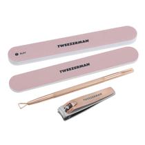 Kit de manicure Tweezerman Rose Gold, conjunto de 4 peças