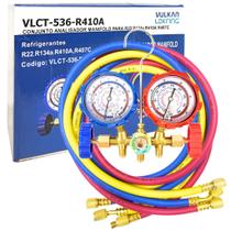 Kit de Manifold Completo Com Mangueiras 90CM Para Gás R134A R22 R404A Ar Condicionado Inverter Split