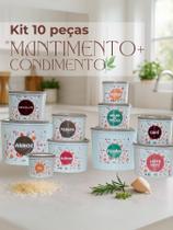 Kit de Mantimentos Linha Floral Organização com Delicadeza 10 Potes