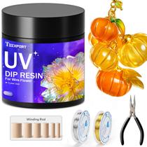 Kit de Manualidades Teexpert Resina UV para Dip de 100g con Alambre y Alicates
