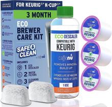 Kit de manutenção Caffenu Keurig 1.0 e 2.0 com solução de descalcificação