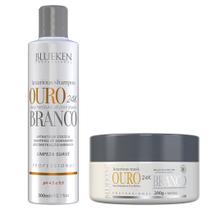 Kit de Manutenção para Cabelos Ouro Branco - Shampoo e Máscara Blueken