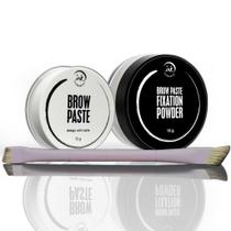 Kit de mapeamento permanente de sobrancelhas Tinta permanente com pó e pincel