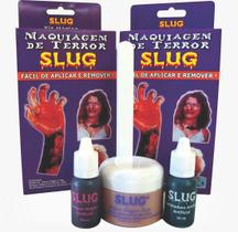 Kit de Maquiagem Artística de Terror Vampiro Drácula Zumbi Halloween - Slug