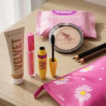 Kit De Maquiagem Base Pó Compacto Gloss Rímel Completo