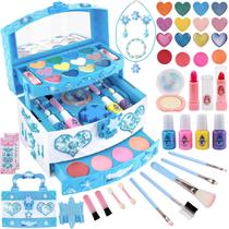 Kit de maquiagem BEKALERZ Brinquedos infantis para meninas de 3 a 12 anos