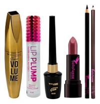 Kit De Maquiagem Bella Femme Rímel Gloss Labial Lápis Olho