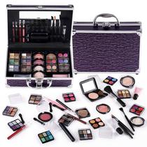 Kit de Maquiagem CHARMCODE Beauty Train Case - Conjunto Roxo