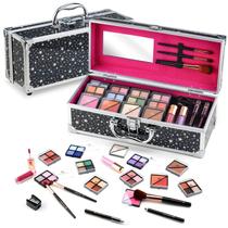 Kit de maquiagem Color Nymph Beginners com estojo de trem para meninas
